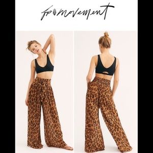 Free People Medium Wake Up Pants Leopard